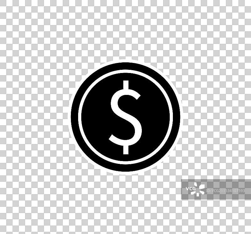 简单的美元符号在圆圈中图片素材