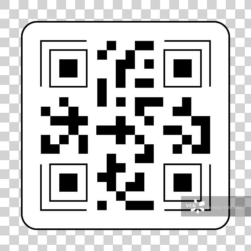 简单的黑白二维码设计，便于扫描图片素材