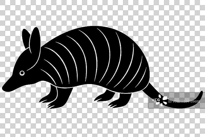 犰狳剪影图片素材