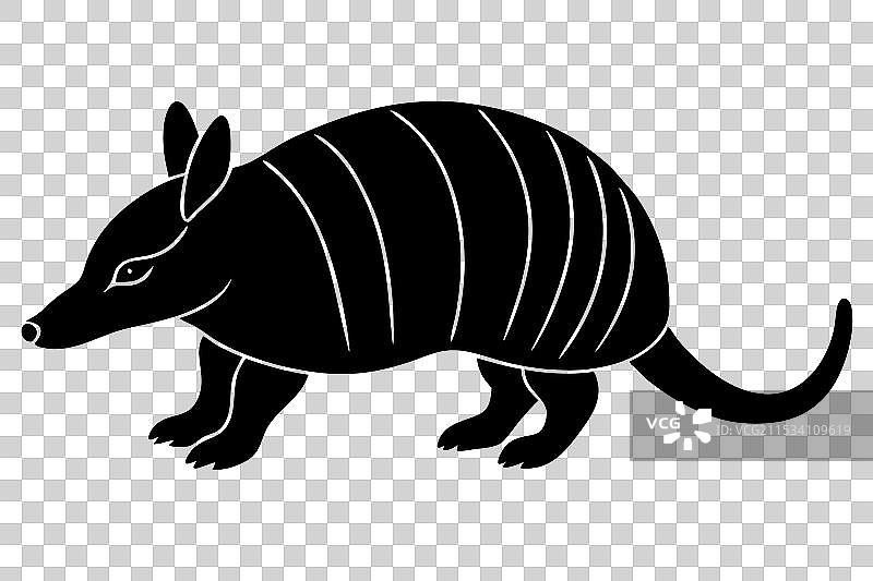 犰狳剪影图片素材