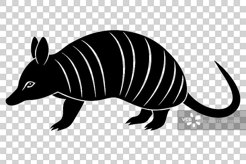 犰狳剪影图片素材