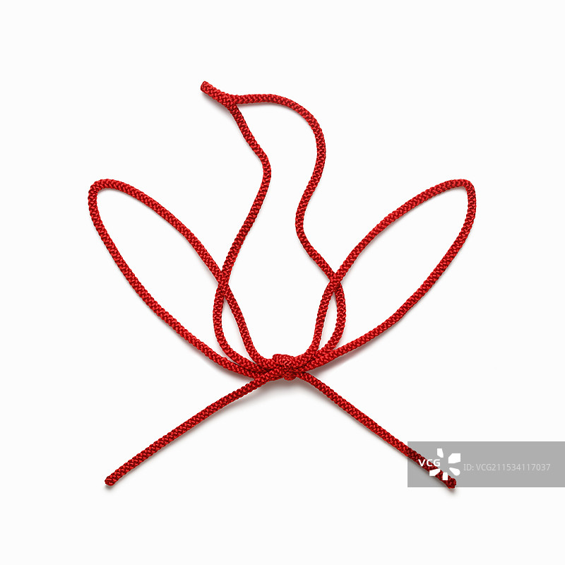 用红线制作的公鸡图像图片素材