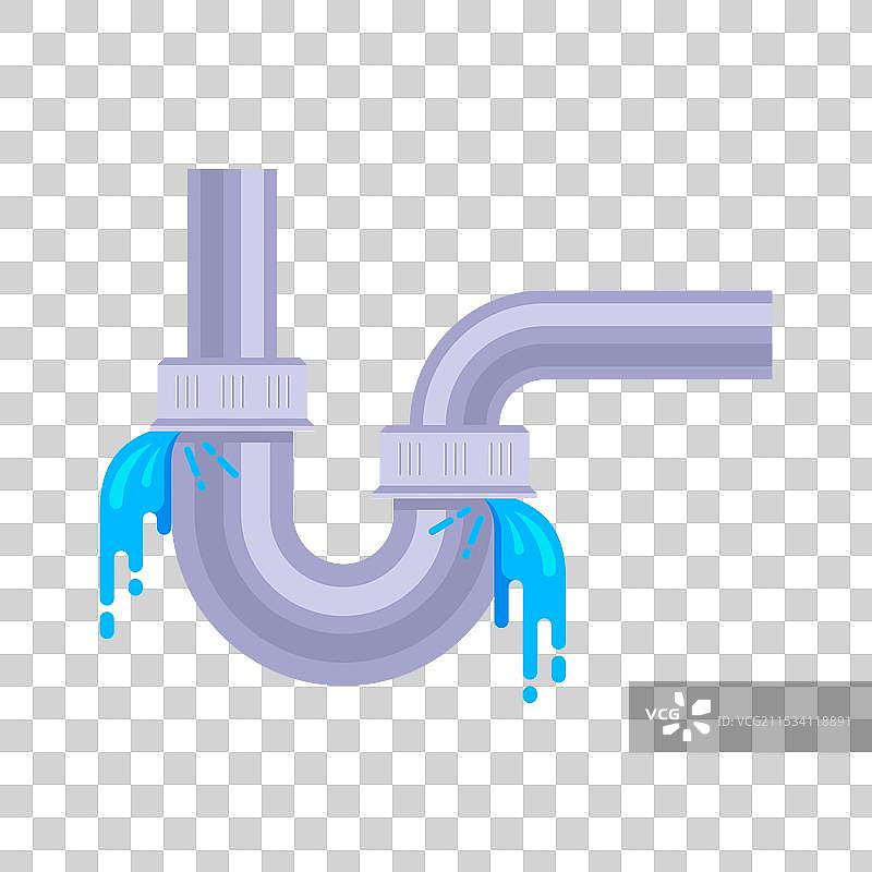 污水管道漏水图片素材