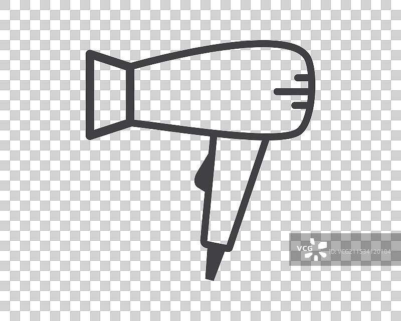 时尚吹风机线条图标图片素材