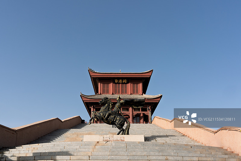 喀什耿恭祠——纪念东汉名将的丝绸之路历史遗迹图片素材