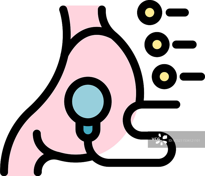 医生用听诊器检查肺部图片素材