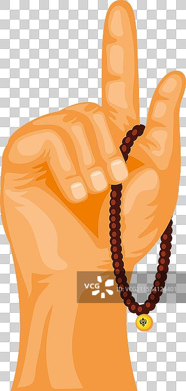 祈祷的手与念珠图片素材