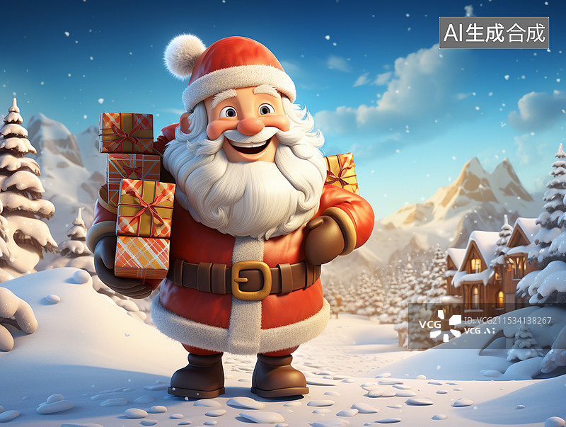 【AI数字艺术】圣诞老人图片素材