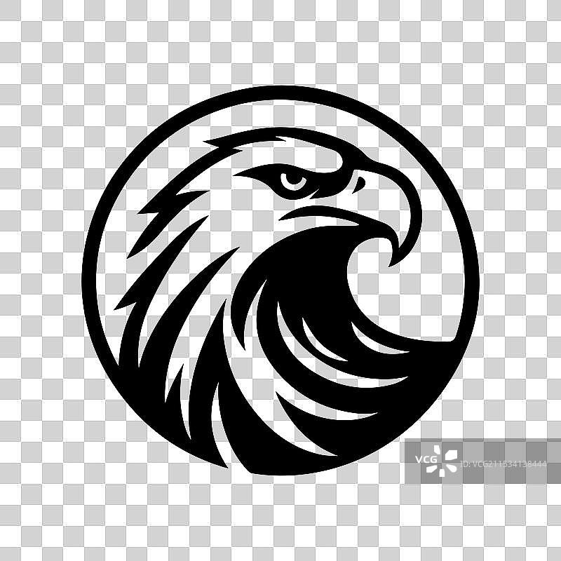 黑鹰头部剪影符号图片素材