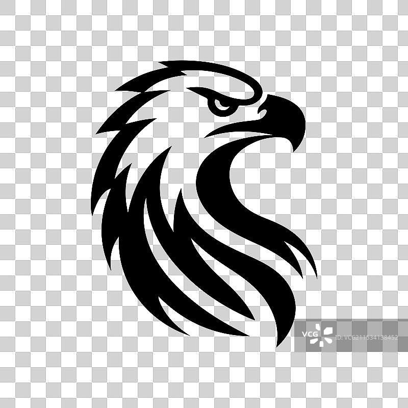 黑鹰头部剪影符号图片素材