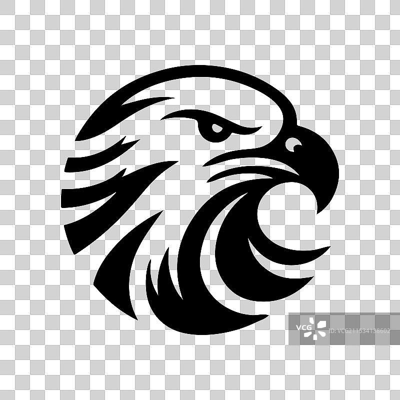 黑鹰头部剪影符号图片素材