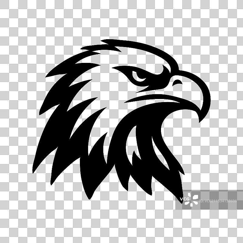 黑鹰头轮廓符号图片素材