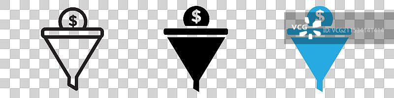 销售漏斗图标图片素材