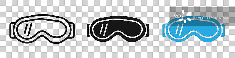 滑雪护目镜图标图片素材