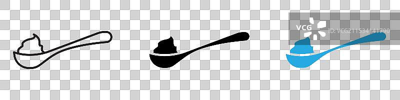 完整的勺子图标图片素材