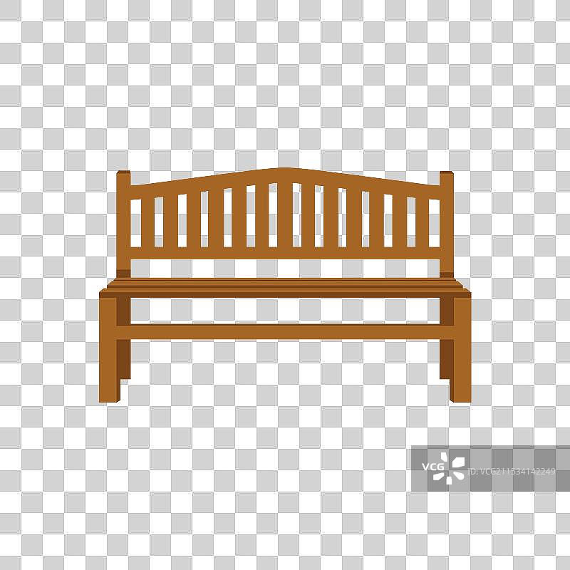 公园长椅图标花园长椅剪影图片素材