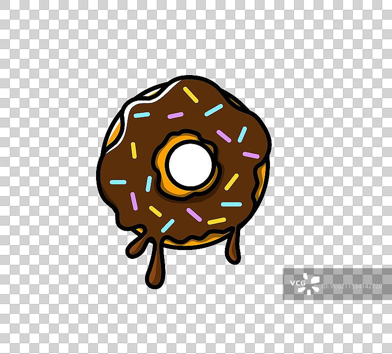 巧克力甜甜圈图标图片素材