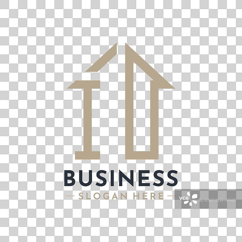 房地产业务的字母IO房屋标志图片素材
