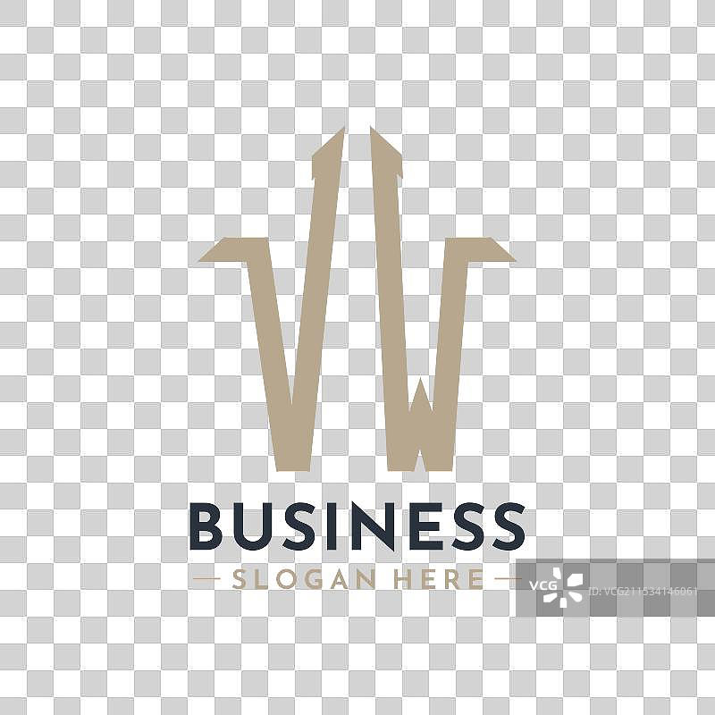 房地产业务的字母VW房屋标志图片素材