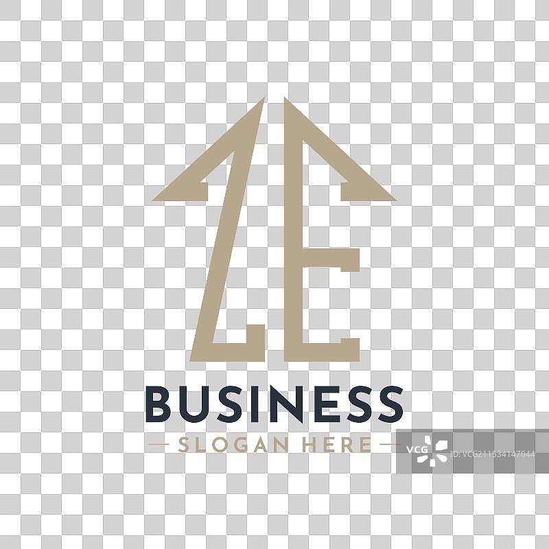 房地产公司的字母ZE房屋标志图片素材