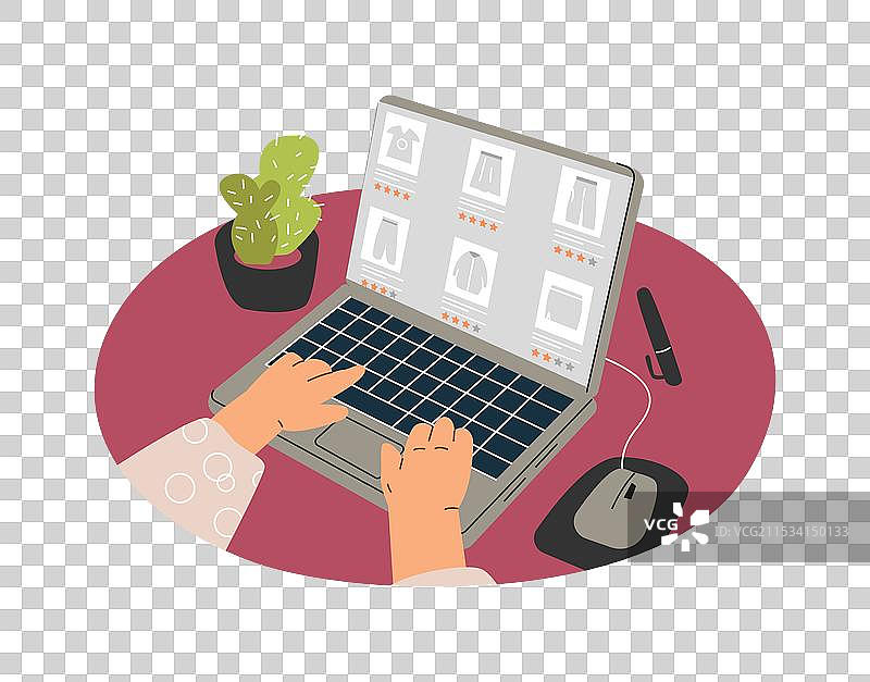 在线购物打字图片素材