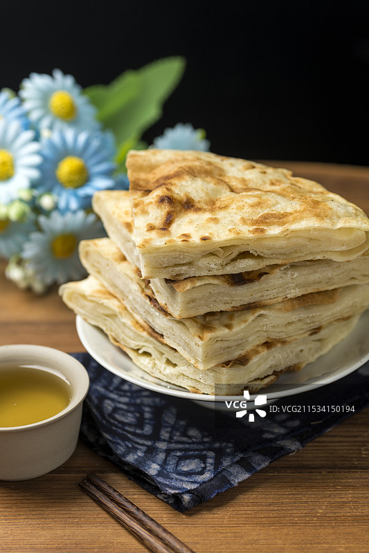 传统面食烙饼特写图片素材
