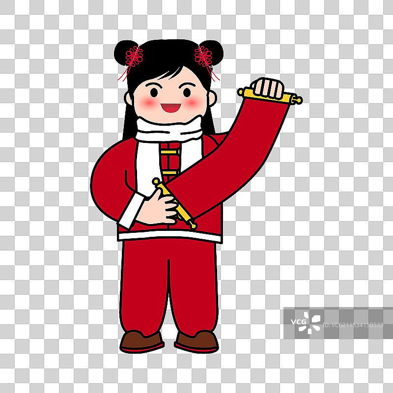 春节插画人物图片素材