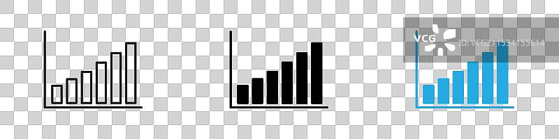 细线条柱状图图标图片素材