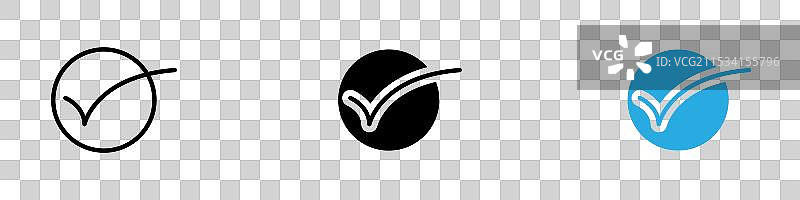 细线检查图标图片素材