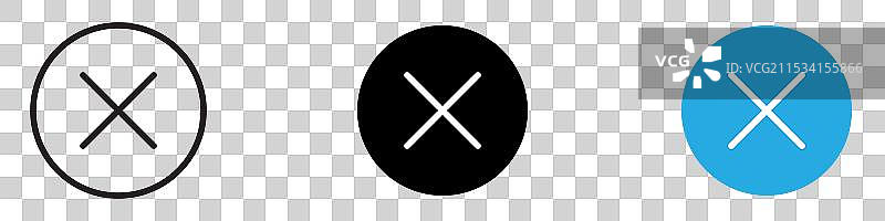 细线关闭图标图片素材