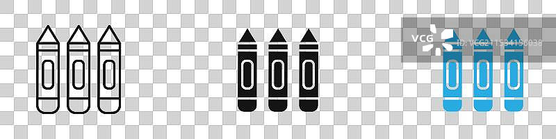 细线蜡笔图标图片素材