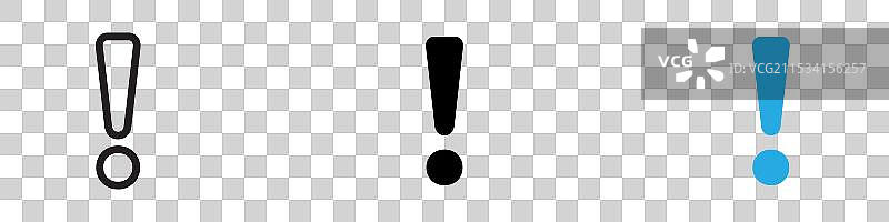 细线感叹号图标图片素材