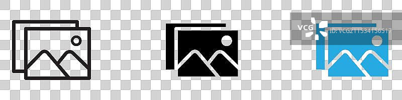 画廊图标细线设计图片素材