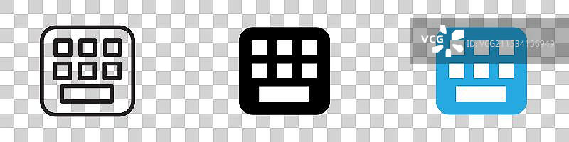 细线键盘图标图片素材