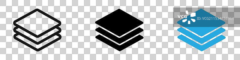 薄线层图标图片素材