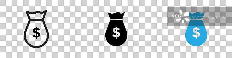 细线钱袋图标图片素材