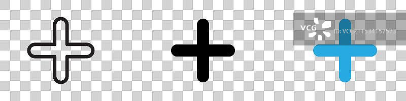 细线加号图标图片素材