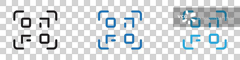 二维码图标，细线设计图片素材