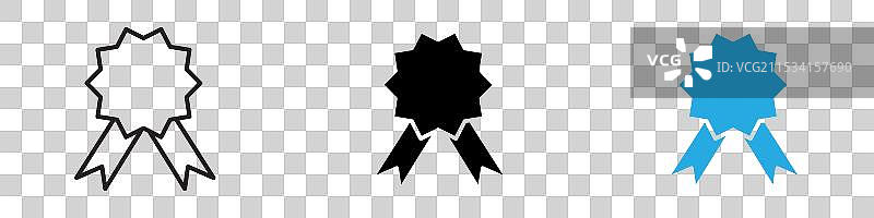 细线缎带图标图片素材