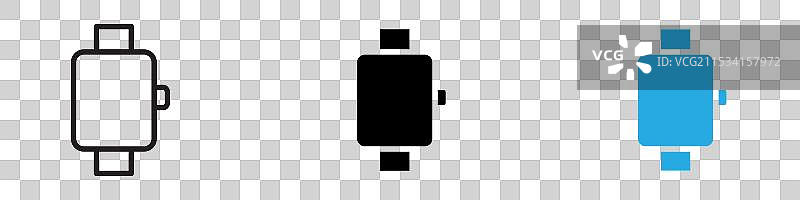 智能手表图标，细线设计图片素材