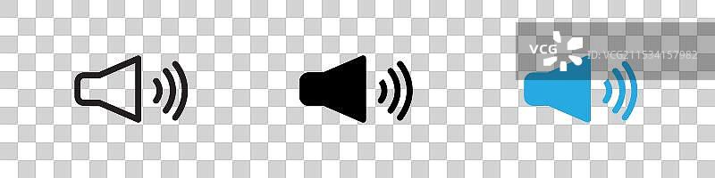 扬声器图标细线设计图片素材