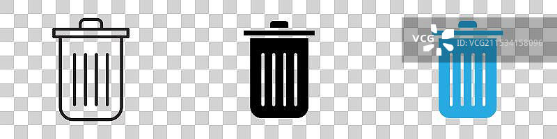 垃圾图标细线设计图片素材