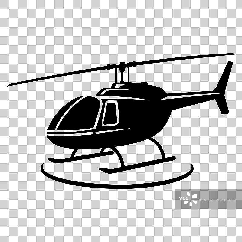 直升机剪影艺术图片素材
