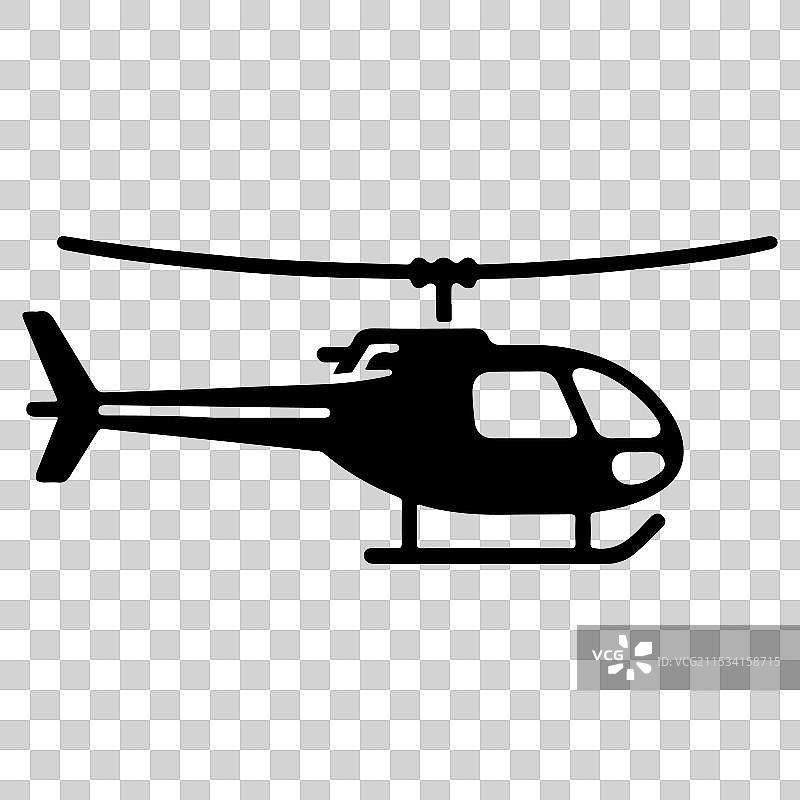 直升机剪影艺术图片素材