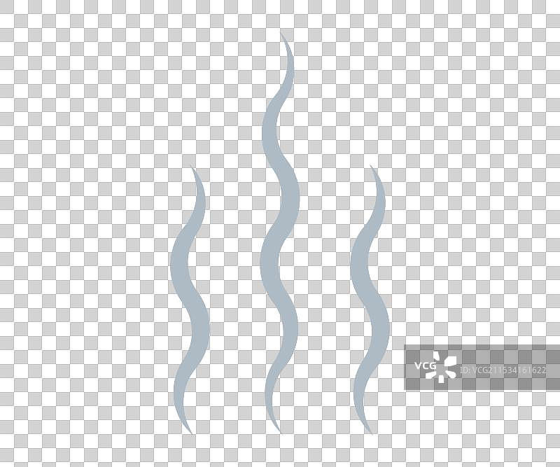 三条弯曲的线条代表热量或蒸汽图片素材