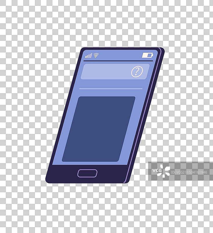 极简风格的智能手机屏幕，显示互联网内容图片素材