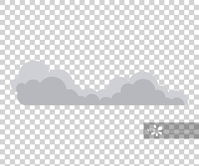 浅色背景上的灰色云朵形成图片素材