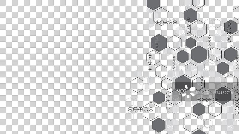 数字技术背景抽象六边形图片素材