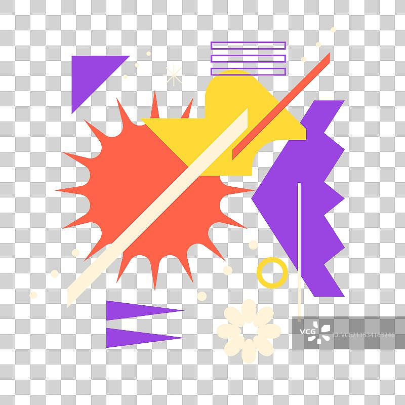 各种明亮几何图形的抽象背景图片素材