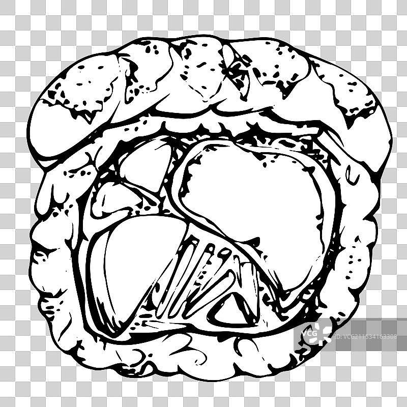 传统日本料理寿司卷生鱼图片素材